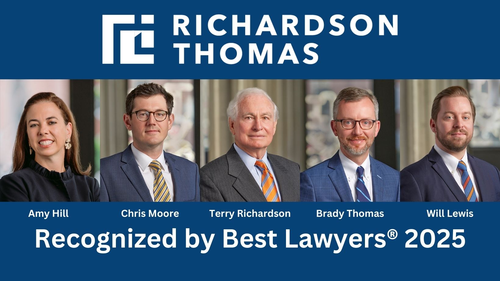 Five Richardson Thomas partners honored in “Best Lawyers”